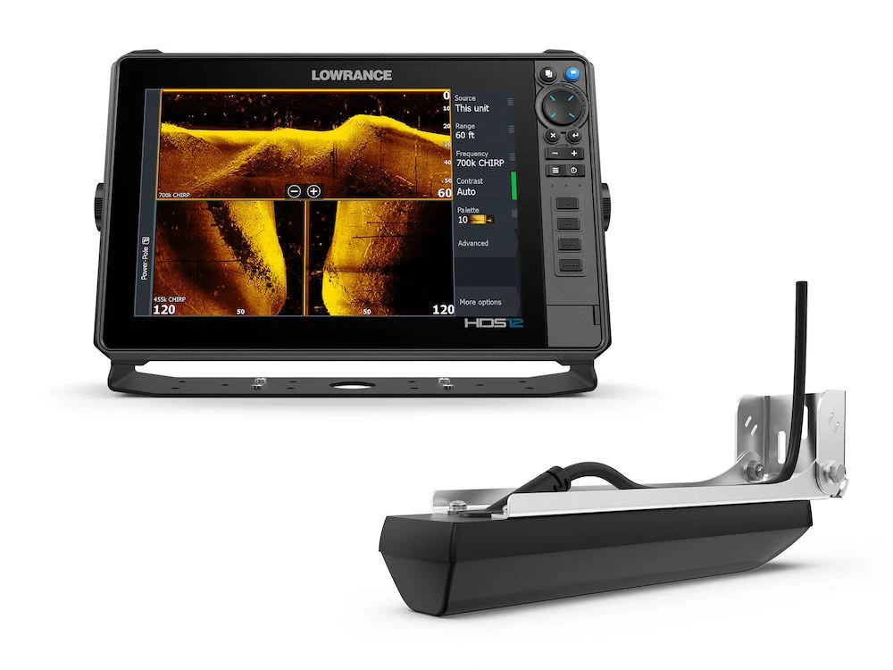 Lowrance HDS PRO 12 with ActiveTarget 2 Live Sonar Bundle — 12" SolarMAX HD Chartplotter + Real-Time Live Sonar System
