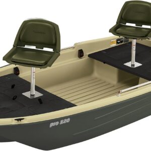 Sun Dolphin Pro 120 Aluminum Jon Boat - 12ft Flat Bottom, 600 lb Capacity, Fishing Ready