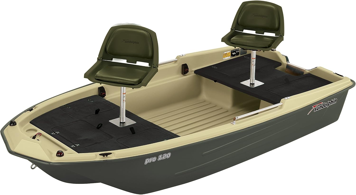 Sun Dolphin Pro 120 Aluminum Jon Boat - 12ft Flat Bottom, 600 lb Capacity, Fishing Ready