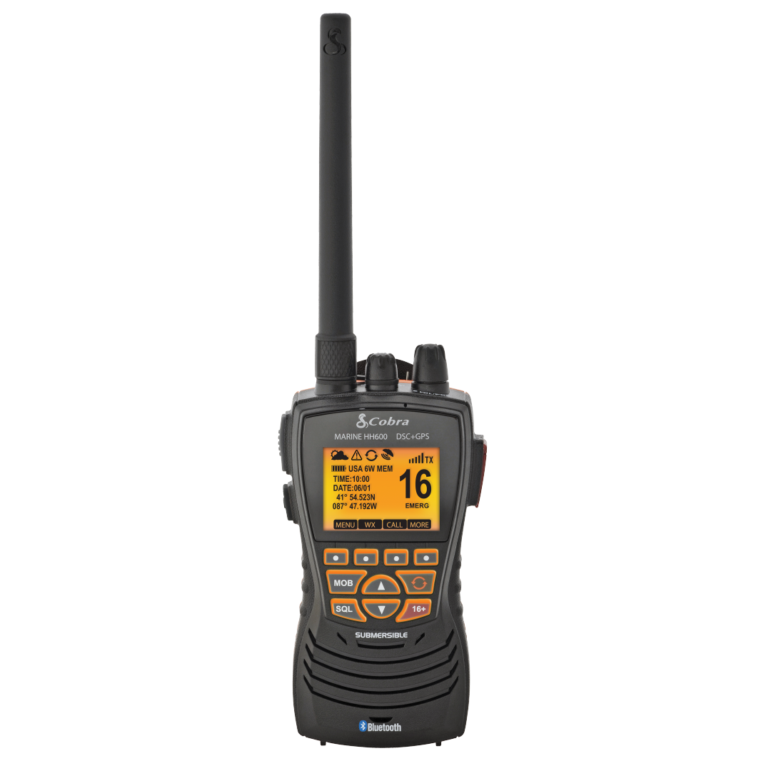 Cobra MR HH600 FLT BT Floating Handheld VHF Radio - Bluetooth, GPS, DSC