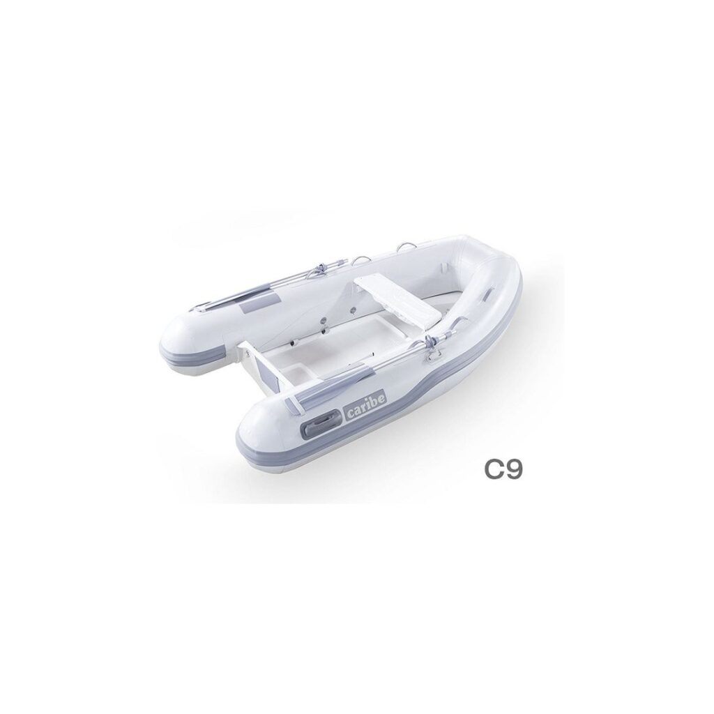 Caribe C9 Inflatable RIB Dinghy - 9 ft, 4-Person, 10 HP Max