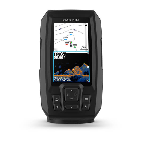Garmin Striker Vivid 4cv Fish Finder - 4 Inch Vivid Color Display, ClearVu Sonar, GPS